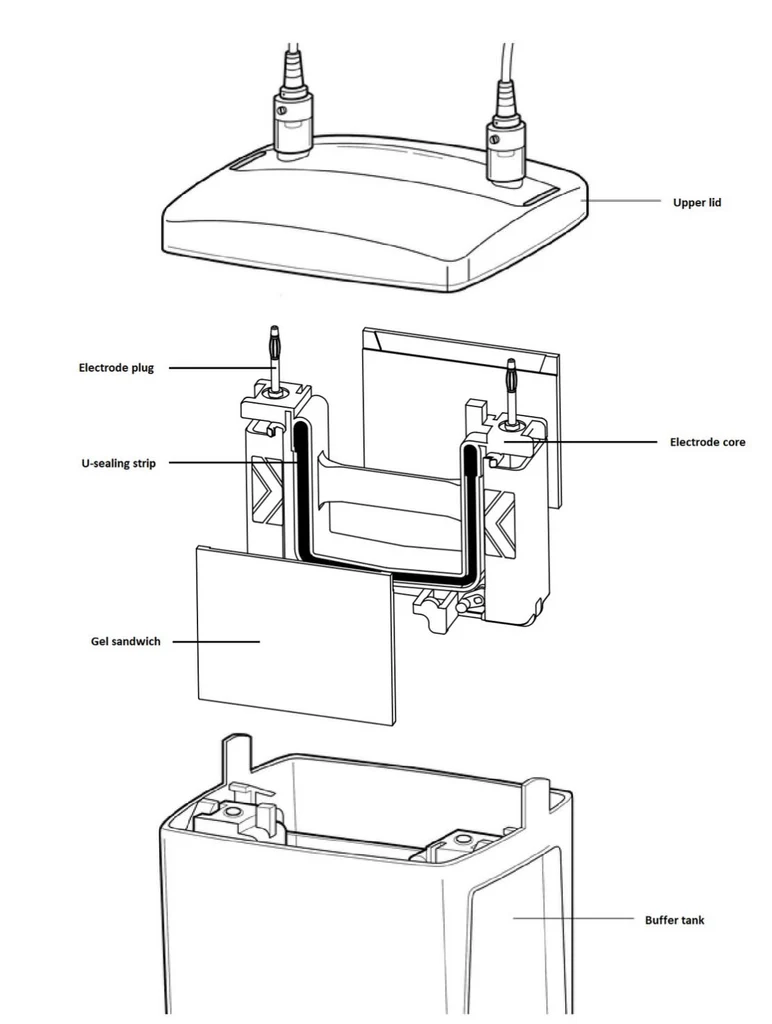 Figure 1: ES-PET2 electrophoresis installation