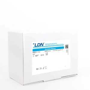 Simple kit box marked “Histamine Release” for evaluating histamine release in laboratory diagnostics.
